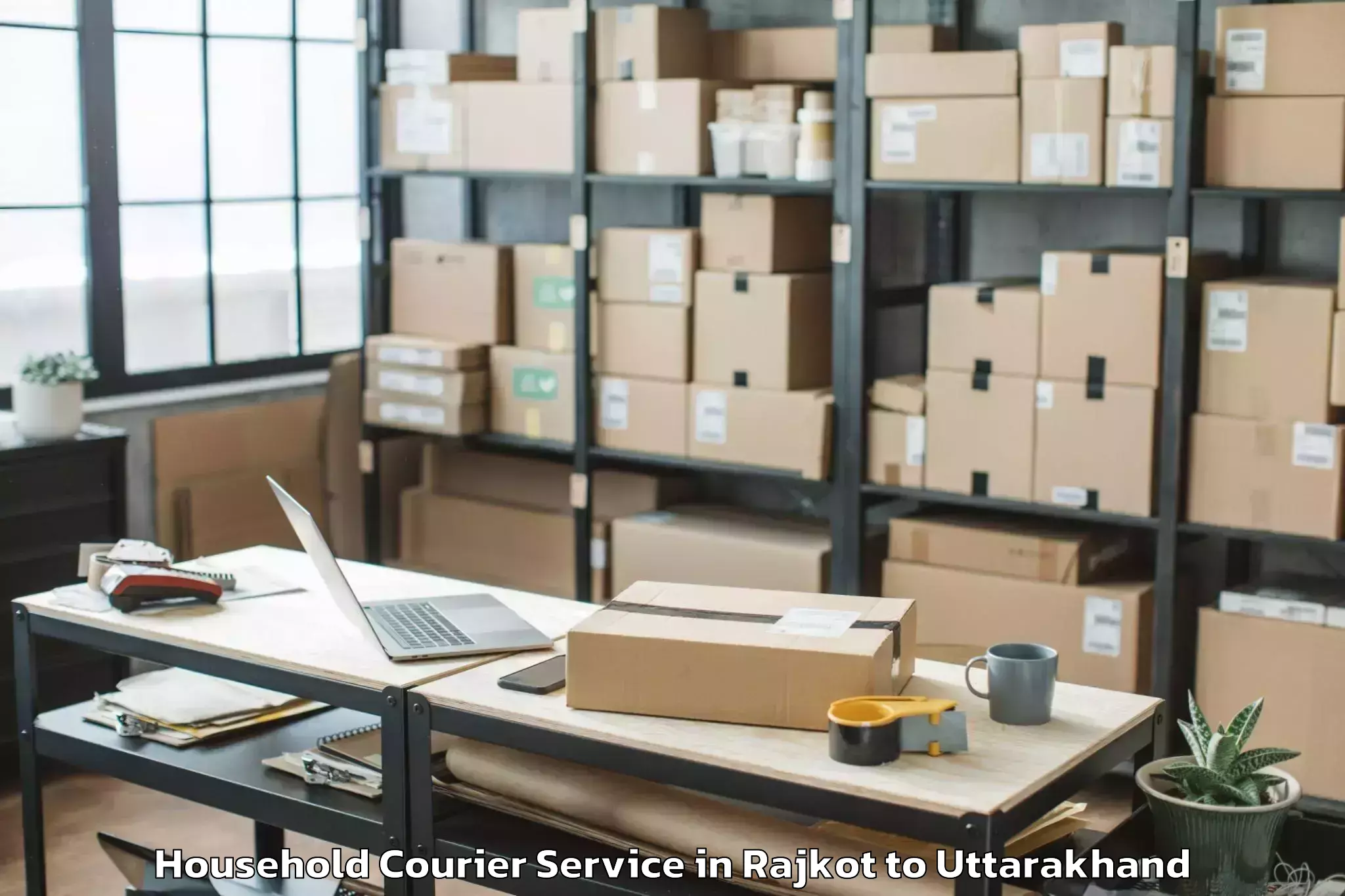 Quality Rajkot to Devaprayag Household Courier